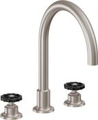 California Faucets Descanso Works Juego Completo para Tina Romana - Pico de Arco - Níquel Satinado