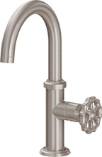 California Faucets Tamalpais Llave Monohoyo para Lavabo/Bar - Surtidor Alto - Níquel Satinado