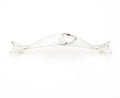 Schaub Jaladera Mother Pearl Fish Design, 4-1/2" cc — Níquel Pulido
