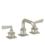 California Faucets Steampunk Bay 8" Llave de Lavabo de 3 Orificios para Cubierta, con Dos Manerales - Pico Quad Bajo - Níquel Bruñido