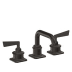 California Faucets Steampunk Bay 8" Llave de Lavabo de 3 Orificios para Cubierta, con Dos Manerales - Pico Quad Bajo - Bronce Oscuro