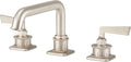 California Faucets Steampunk Bay Juego Completo para Tina Romana - Pico Quad Bajo - Níquel Satinado