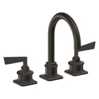 California Faucets Steampunk Bay 8" Llave de Lavabo de 3 Orificios para Cubierta, con Dos Manerales - Pico de Arco - Bronce Oscuro