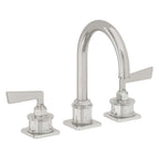 California Faucets Steampunk Bay 8" Llave de Lavabo de 3 Orificios para Cubierta, con Dos Manerales - Pico de Arco - Cromo Pulido