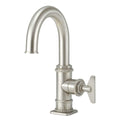 California Faucets Steampunk Bay Llave de Lavabo/Bar de Un Solo Orificio - Pico Bajo - Pico de Arco - Navaja