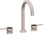 California Faucets Capitola Llave de Lavabo de 8" de 3 Orificios para Cubierta, con Dos Manerales - Pico Alto, Palanca - Níquel Satinado
