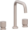 California Faucets Capitola Llave de Lavabo de 8" de 3 Orificios para Cubierta, con Dos Manerales - Pico Quad, Cilíndrica - Níquel Satinado