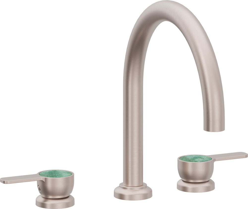 California Faucets Capitola Juego Completo para Tina Romana - Pico Alto, Palanca - Níquel Satinado