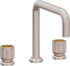 California Faucets Capitola Juego Completo para Tina Romana - Pico Quad, Cilíndrica - Níquel Satinado