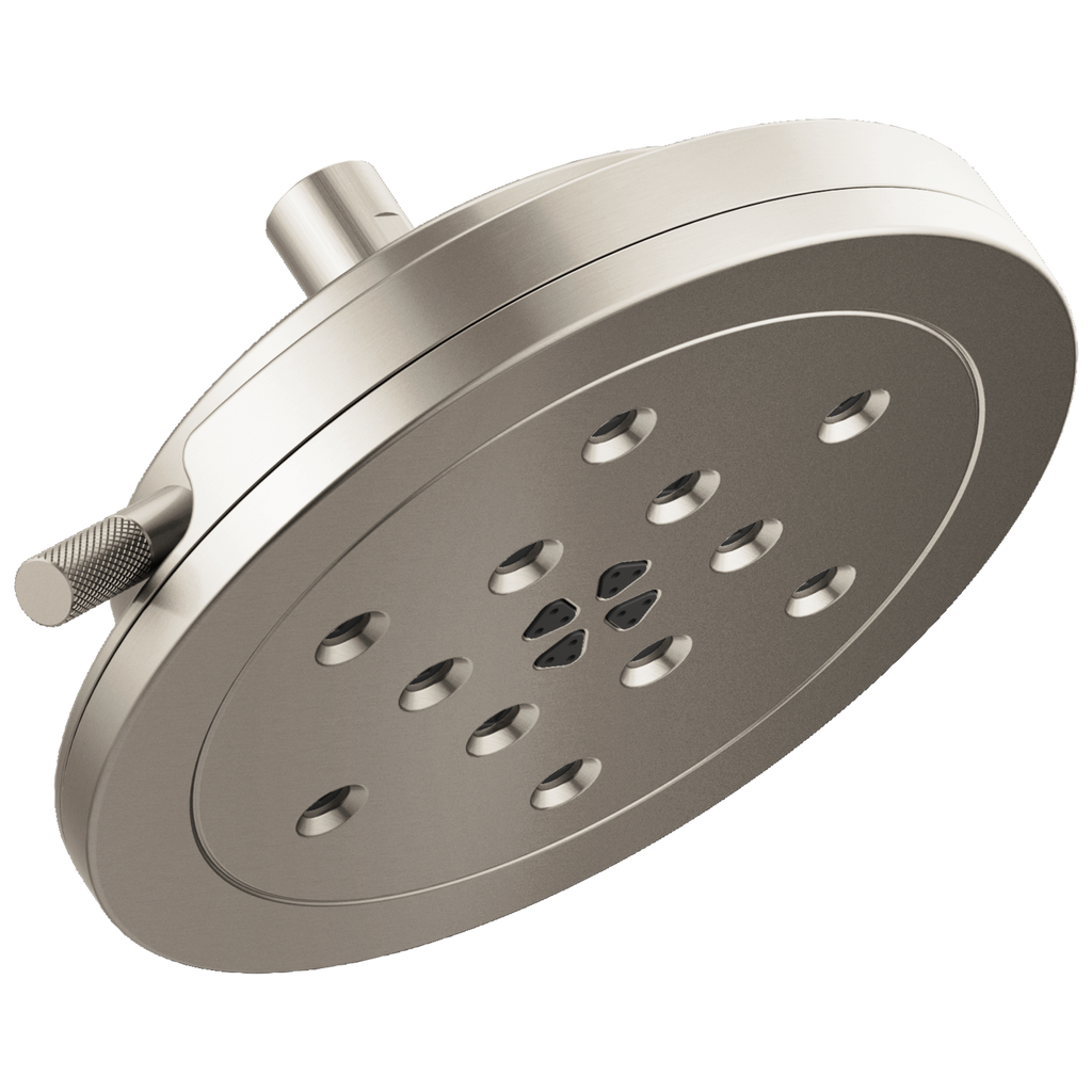 Brizo Litze Regadera Fija Redonda H2Okinetic® 8" Multifunción — Níquel Luxe