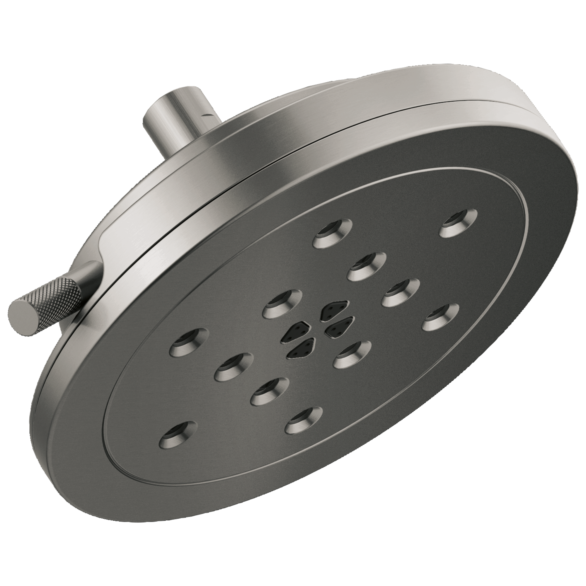 Brizo Litze Regadera Fija Redonda H2Okinetic® 8" Multifunción — Acero Luxe