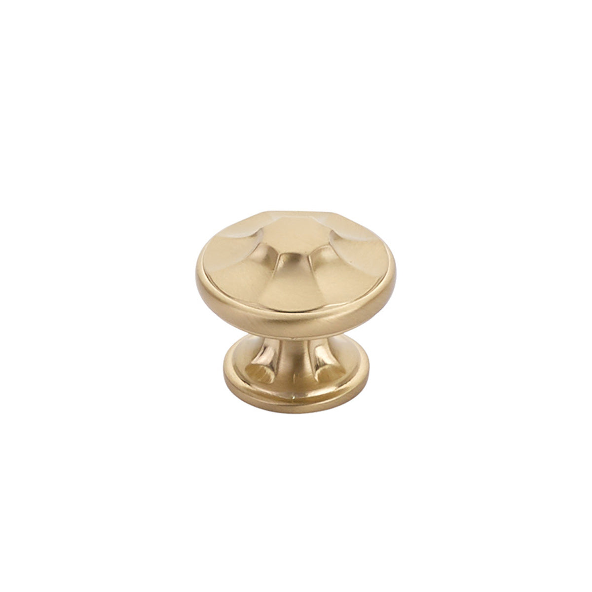 Schaub Perilla Redonda, 1-3/8" diám. — Latón Satinado Signature