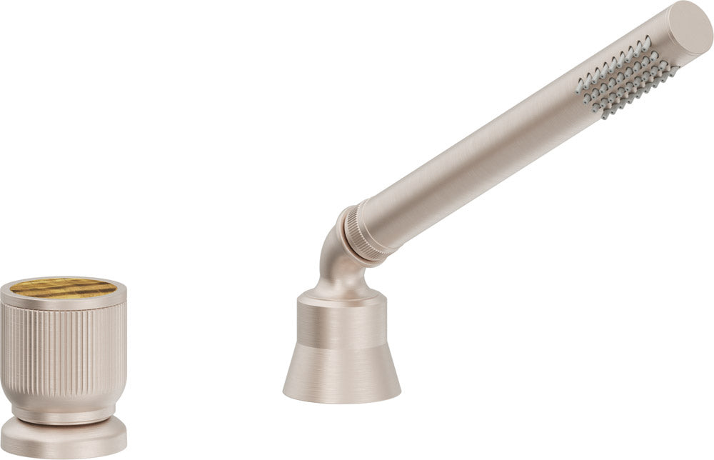 California Faucets Capitola Regadera de Mano y Desviador Completo para Tina Romana - Cilíndrica, 2.0 gpm - Níquel Satinado