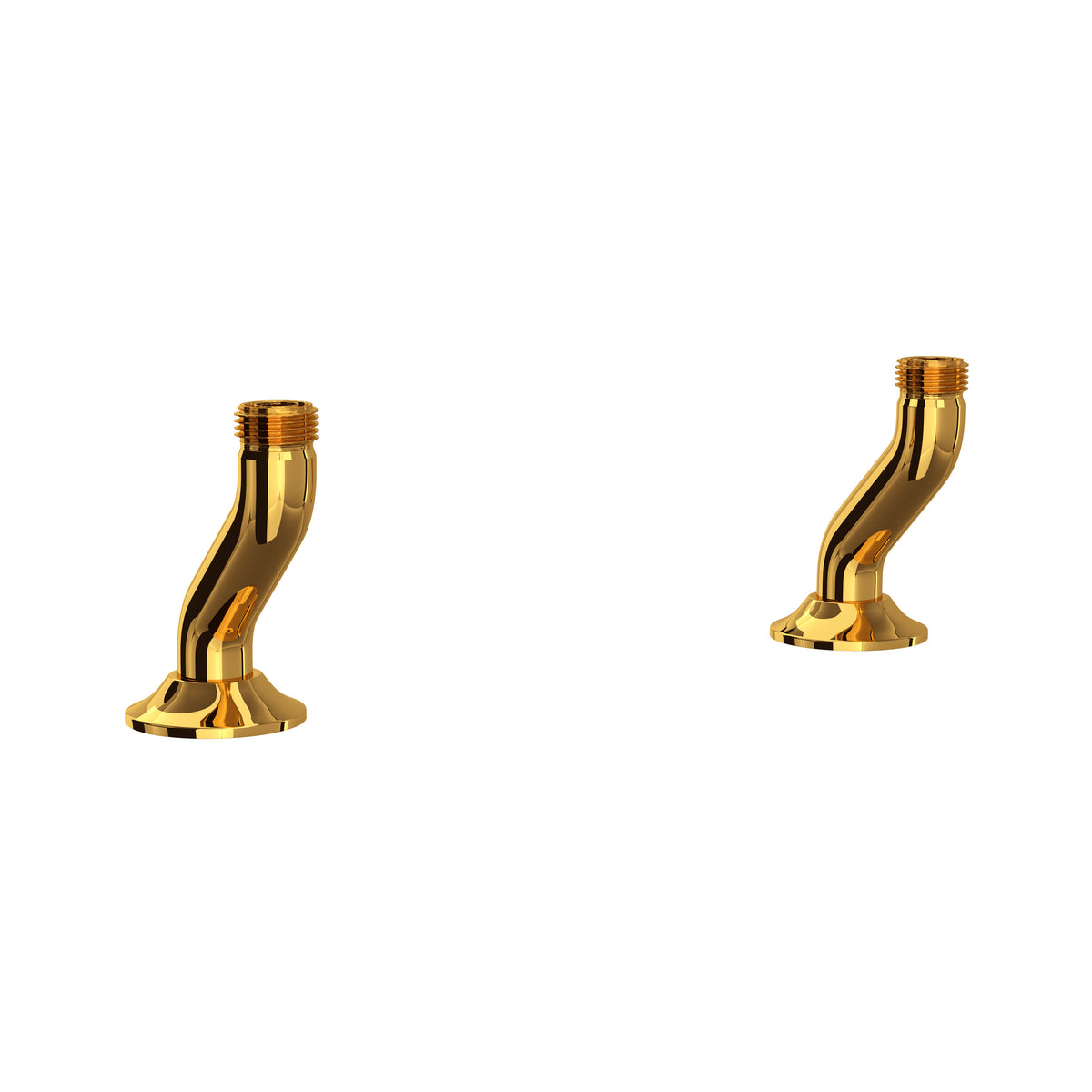 Rohl Georgian Era Uniones de Cubierta para Mezcladora Tipo Puente - Latón sin Laca