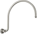 California Faucets Miramar Brazo de Regadera Curvo - Base Cóncava - Níquel Satinado