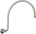 California Faucets Del Mar Brazo de Regadera Curvo - Base de Línea - Níquel Satinado