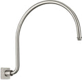 California Faucets Morro Bay Brazo de Regadera Curvo - Base Cuadrada - Níquel Satinado
