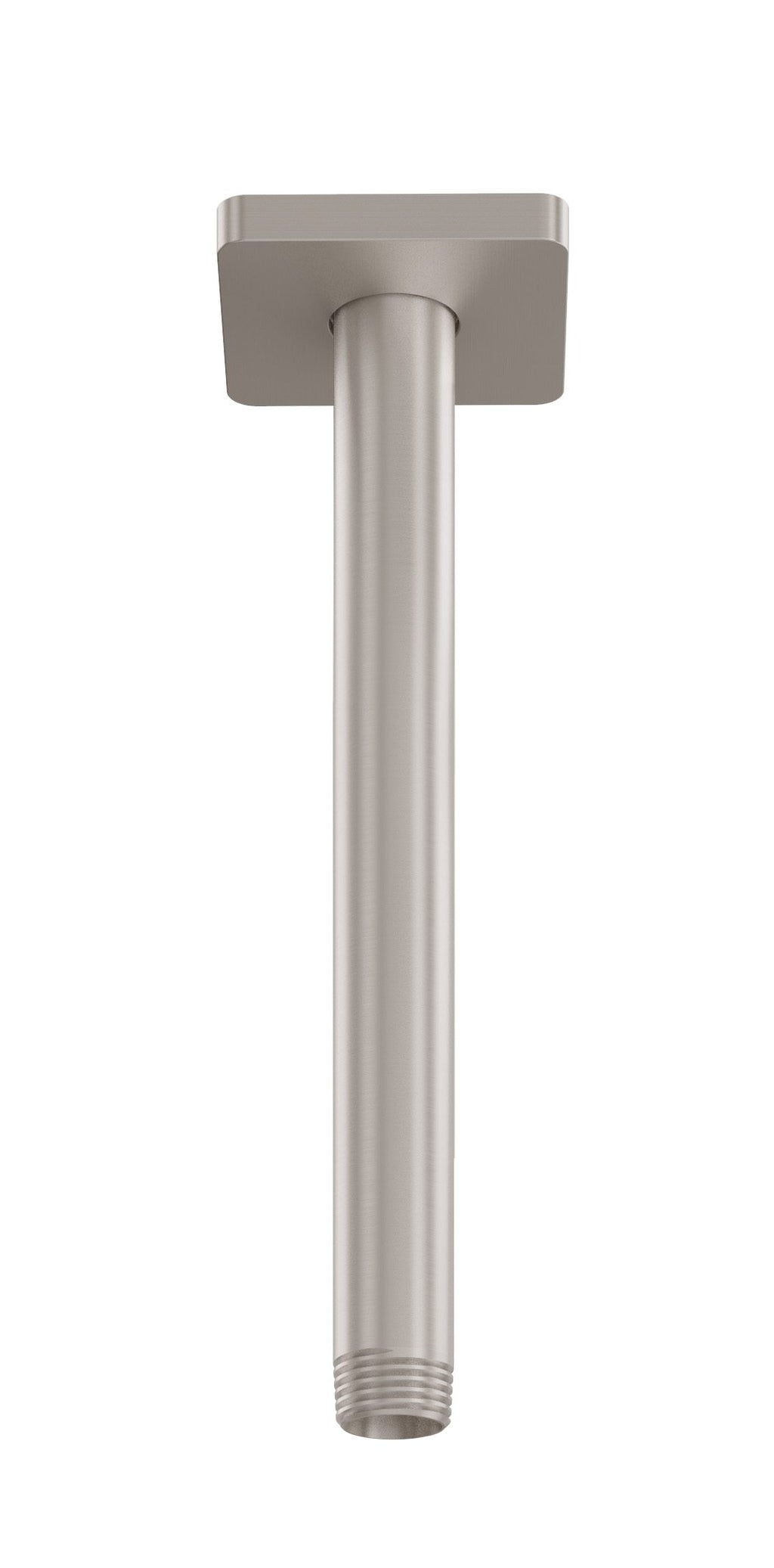 California Faucets San Elijo Brazo de Regadera de Techo - Base Cuadrada - Níquel Satinado