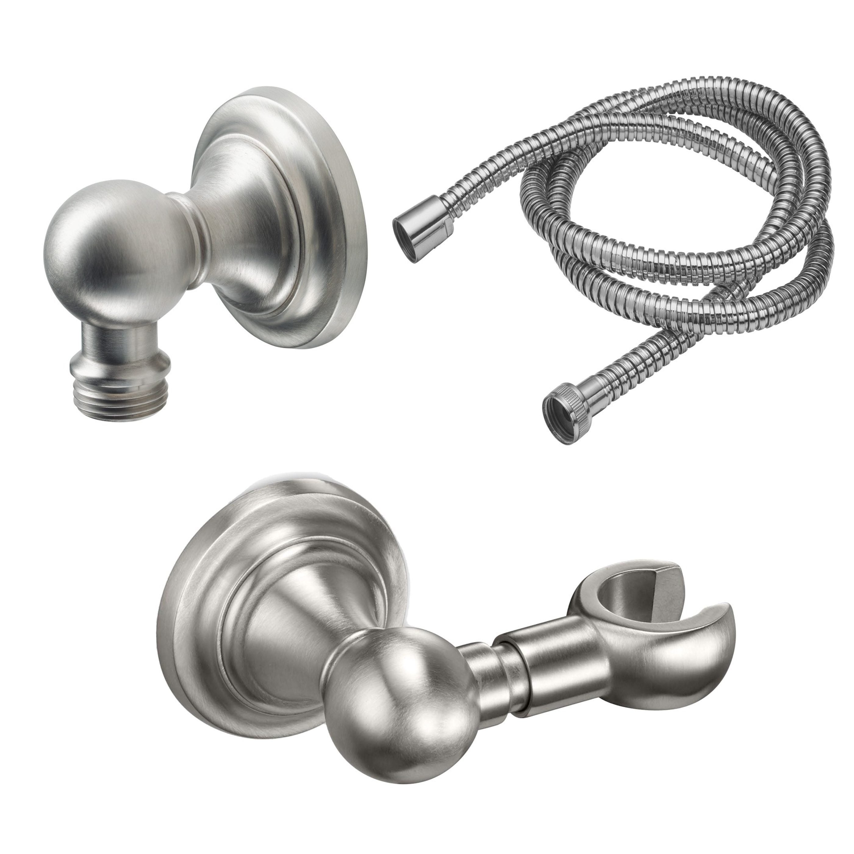 California Faucets Miramar Kit de Regadera de Mano de Pared Giratorio - Base Cóncava (Suministro y Soporte Combinados)