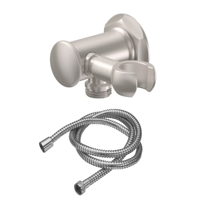 California Faucets Monterey Kit de Regadera de Mano de Pared con Soporte de Suministro - Base Hexagonal