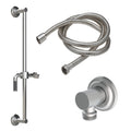 California Faucets Descanso Kit de Regadera de Mano con Barra Corrediza - Manija de Palanca de Fibra de Carbono con Base Cóncava