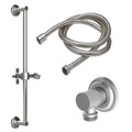 California Faucets Descanso Kit de Regadera de Mano con Barra Corrediza - Manija de Cruz de Fibra de Carbono con Base Cóncava
