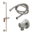California Faucets San Elijo Kit de Regadera de Mano de Barra Deslizante - Base Redonda - Níquel Satinado