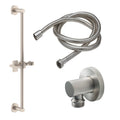 California Faucets San Elijo Kit de Regadera de Mano de Barra Deslizante - Base Redonda - Níquel Satinado