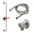California Faucets San Elijo Kit de Regadera de Mano de Barra Deslizante - Base Redonda - Níquel Satinado