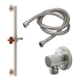 California Faucets San Elijo Kit de Regadera de Mano con Barra de Apoyo de 24" - Base Redonda - Níquel Satinado