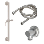 California Faucets Descanso Works Kit de Regadera de Mano con Barra de Apoyo de 24" - Níquel Satinado