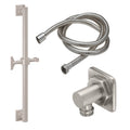 California Faucets Steampunk Bay Kit de Regadera de Mano con Barra de Apoyo de 24" - Níquel Satinado