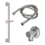 California Faucets Rincon Bay Kit de Regadera de Mano con Barra de Apoyo de 30" - Níquel Satinado