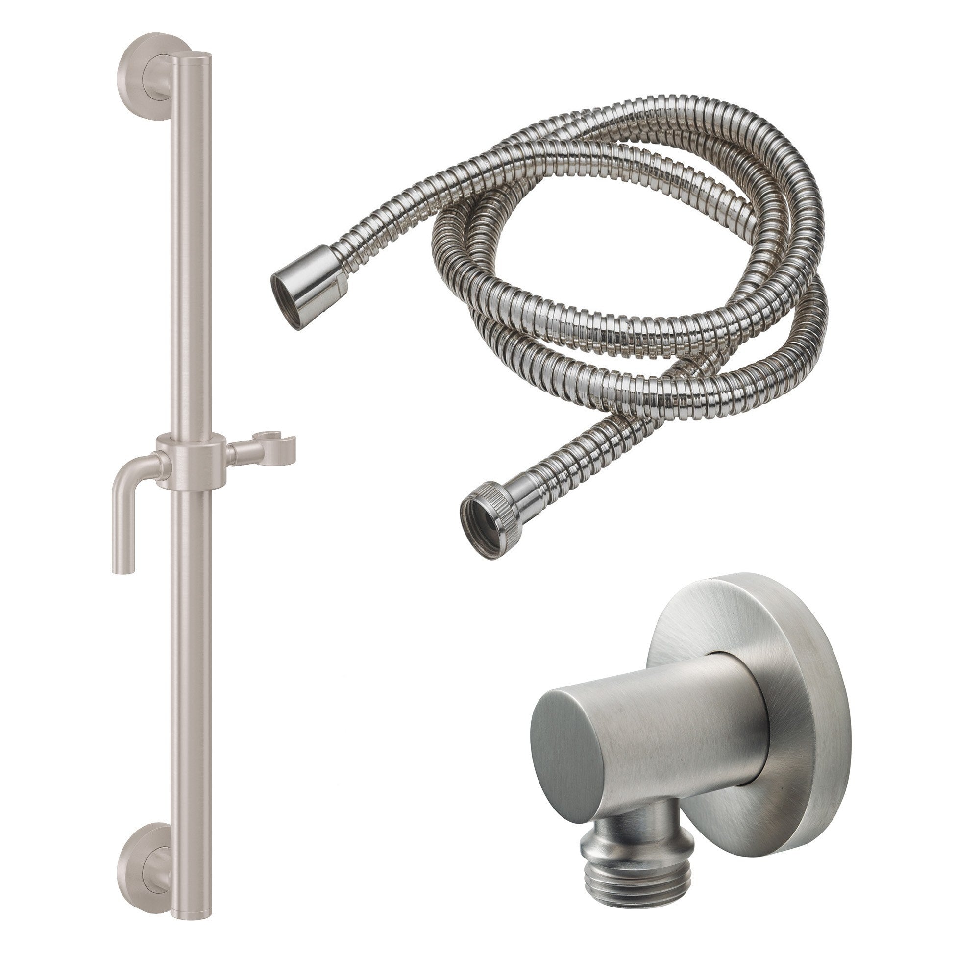 California Faucets Tamalpais Kit de Regadera de Mano con Barra de Apoyo (30") - Níquel Satinado