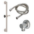 California Faucets Descanso Works Kit de Regadera de Mano con Barra de Apoyo de 30" - Níquel Satinado