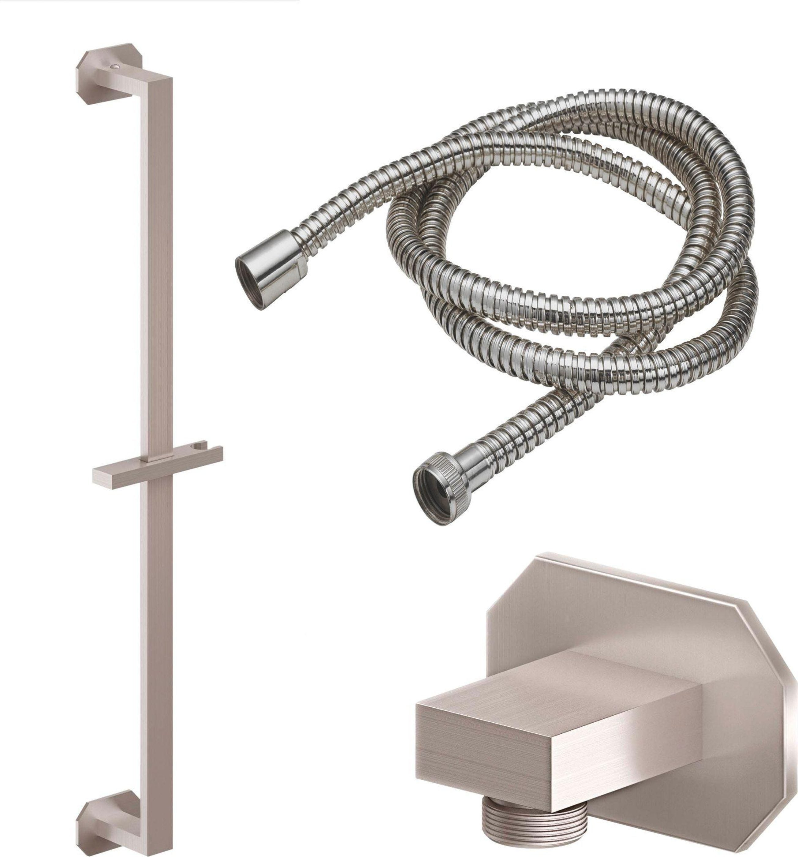 California Faucets Doheny Kit de Regadera de Mano con Barra Deslizante - Base Octagonal