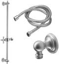 California Faucets Miramar Kit de Regadera de Mano con Barra Deslizante - Manija de Cruz, Base Cóncava