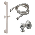 California Faucets Monterey Kit de Regadera de Mano con Barra de Apoyo de 24" - Níquel Satinado