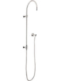 Columna de regadera expuesta con desviador y soporte de pared California Faucets