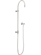 Columna de regadera expuesta con desviador y soporte de pared California Faucets