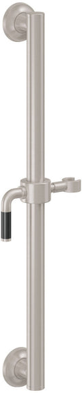 California Faucets Descanso 24" Barra de Apoyo con Deslizador - Palanca de Fibra de Carbono con Base Cóncava - Níquel Satinado