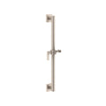 California Faucets San Elijo Barra de Apoyo con Deslizador de 24" - Base Cuadrada - Níquel Satinado