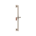 California Faucets San Elijo Barra de Apoyo con Deslizador de 24" - Base Cuadrada - Níquel Satinado