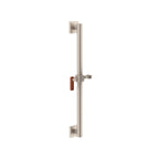 California Faucets San Elijo Barra de Apoyo con Deslizador de 24" - Base Cuadrada - Níquel Satinado