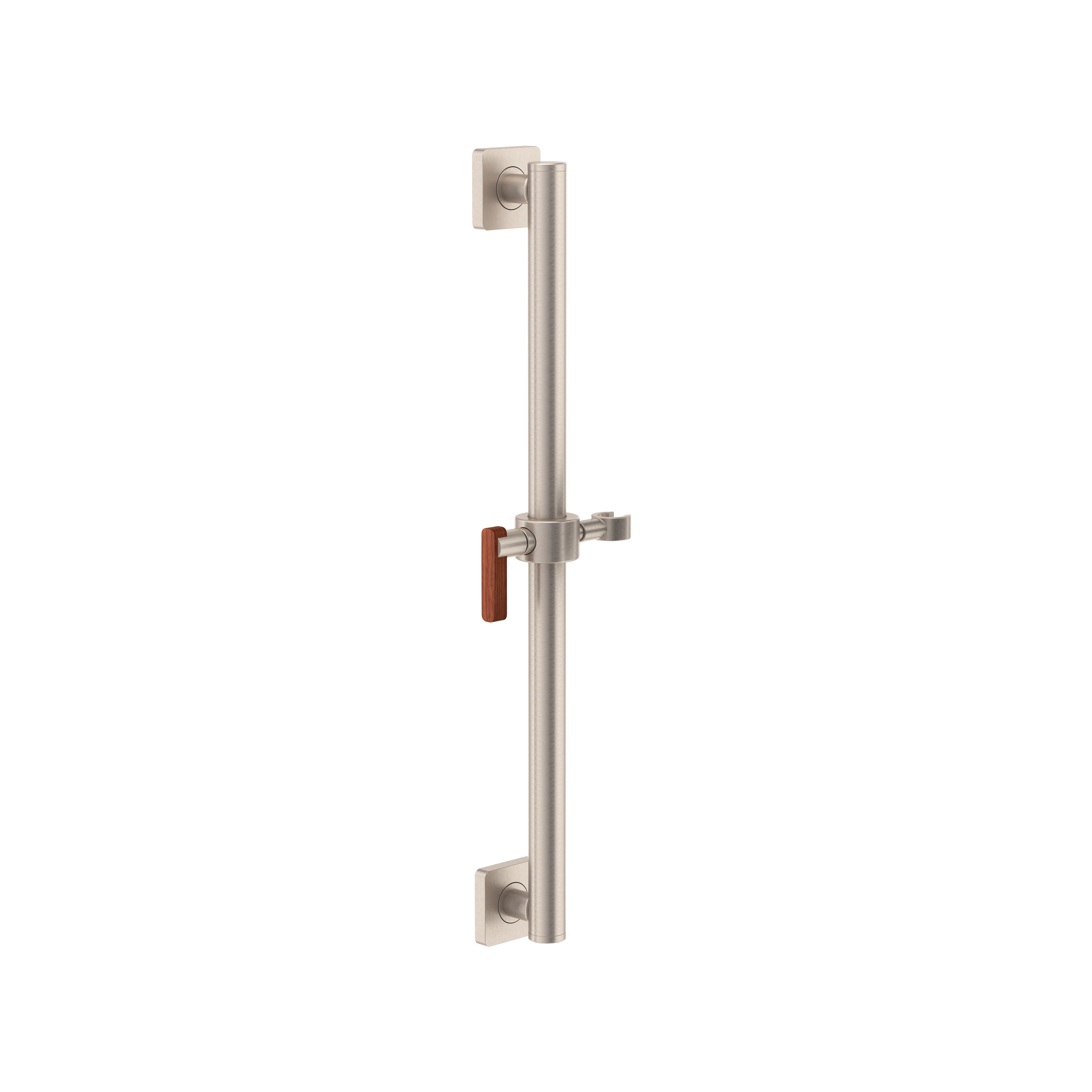 California Faucets San Elijo Barra de Apoyo con Deslizador de 30" - Base Cuadrada - Níquel Satinado