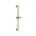 California Faucets San Elijo Barra de Apoyo con Deslizador de 24" - Base Cuadrada - Níquel Satinado