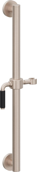 California Faucets Cayucos 24" Barra de Apoyo con Deslizador - Palanca Art Deco con Base Redonda - Níquel Satinado