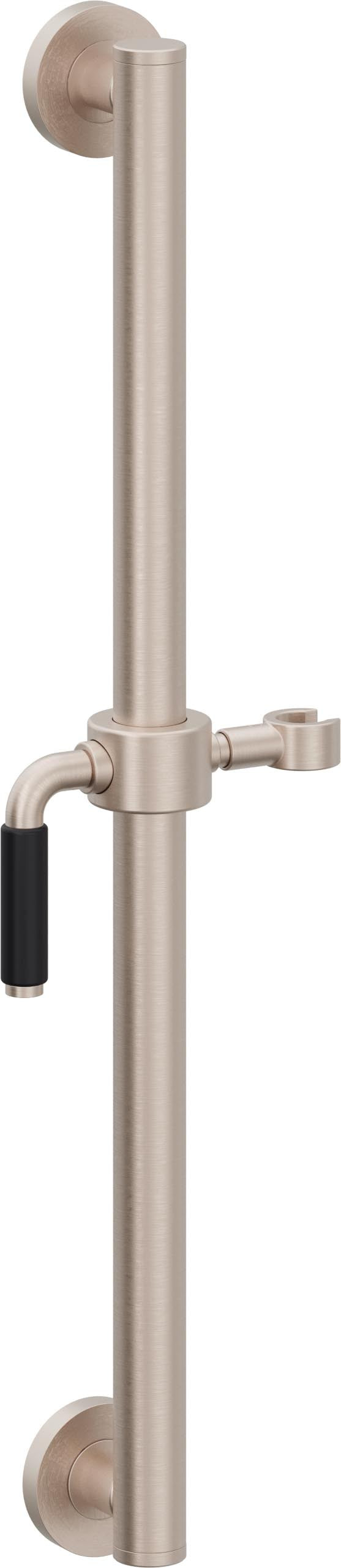 California Faucets Cayucos 24" Barra de Apoyo con Deslizador - Palanca Art Deco con Base Redonda - Níquel Satinado
