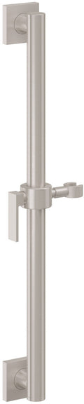 California Faucets Morro Bay Barra de Apoyo con Deslizador de 24" - Palanca y Base Cuadrada - Níquel Satinado