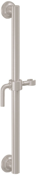 California Faucets Descanso 30" Barra de Apoyo con Deslizador - Palanca con Base Cóncava - Níquel Satinado